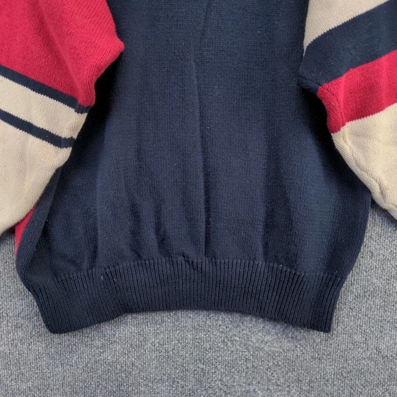 Cotton Traders Men's Pullover Patriotic Sweater Multicolor XL Crew Neck - Picture 8 of 13